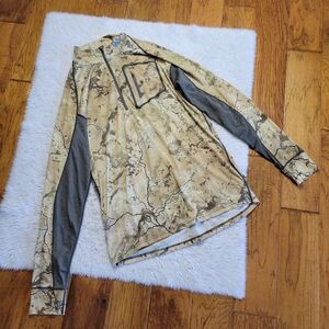 Pnuma Merino Wool 1/4 Zip Shirt Baselayer Men's KAMOTEK Camo Hunting Long Sleeve